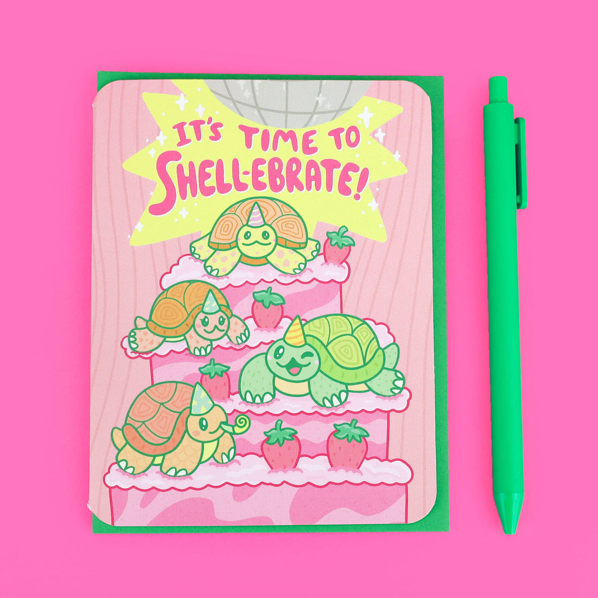 It’s Time To Shell-Ebrate Turtle Congrats Card