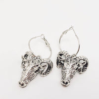 Goat Head Pendant Earrings