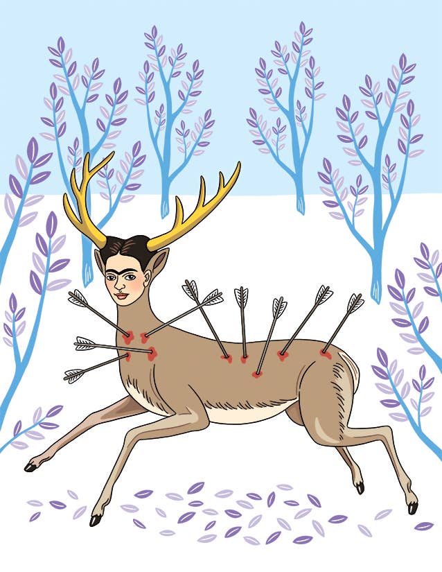 Frida Deer Head Blank Card