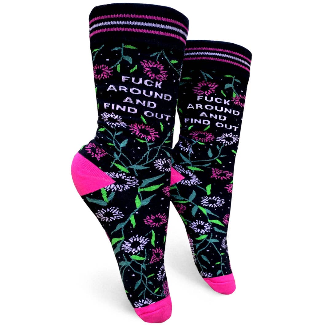 Fuck Around and Find Out Womens Crew Socks
