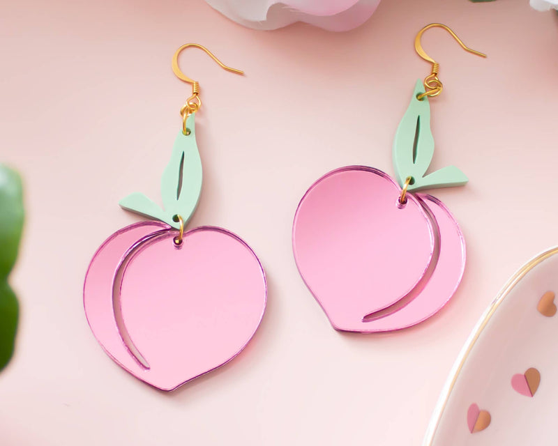 Peach Acrylic Earrings