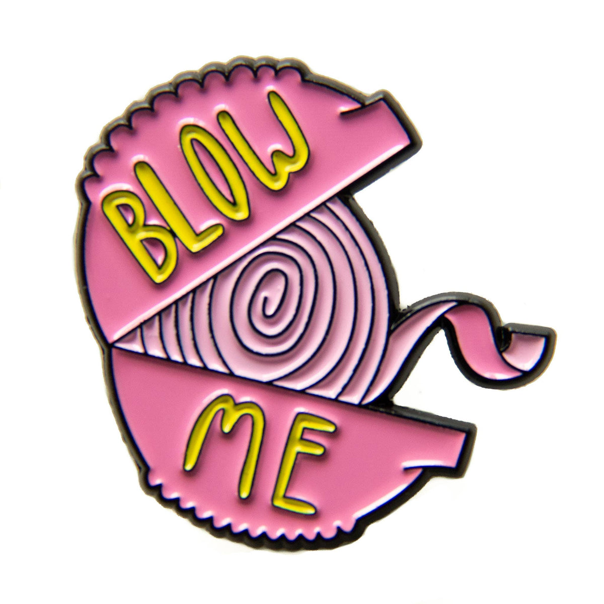 "Blow Me" Bubble Gum Enamel Pin for Grunge Fashion