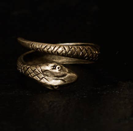 Golden Coils Wrap Ring