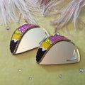 Taco Large Food Earrings, Laser Cut Acrylic, Plastic Jewelry