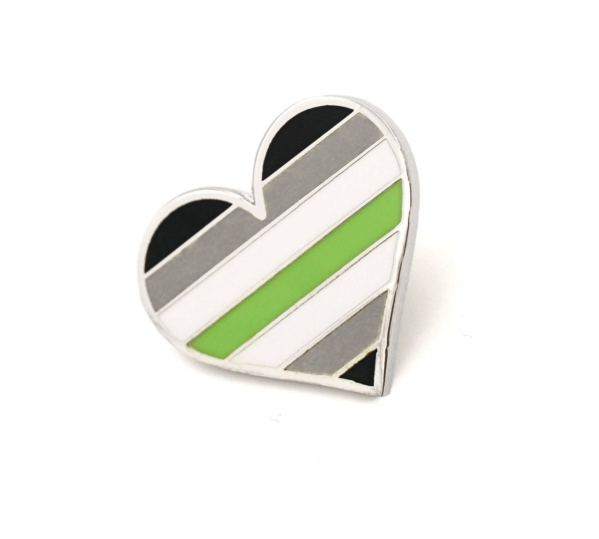 Agender Flag Heart Pin