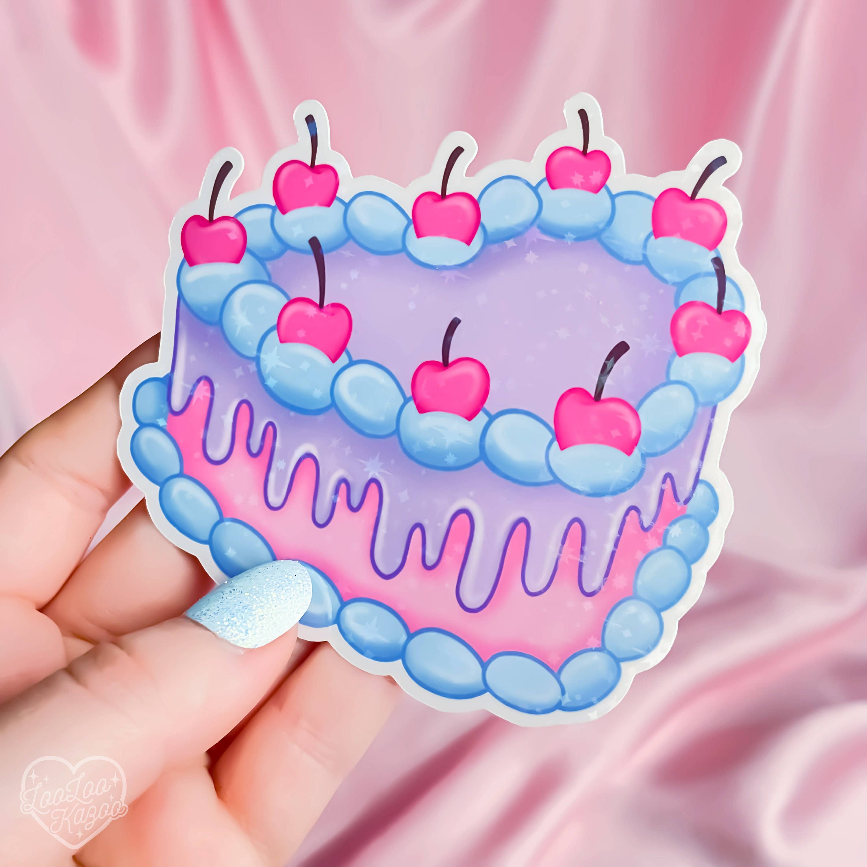 Holographic Cake Vinyl Sticker