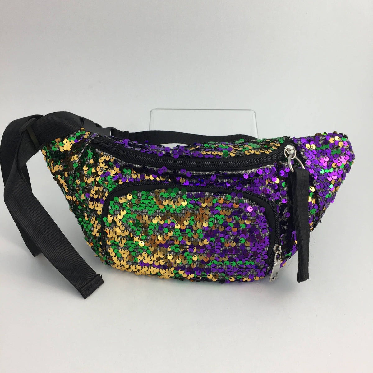 Mardi Gras sequin fanny pack/ belt bag