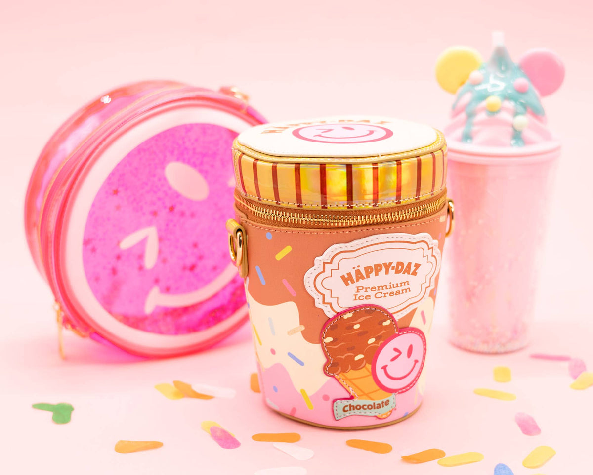 Happy Daz Ice Cream Tub Handbag - Chocolate 🍫