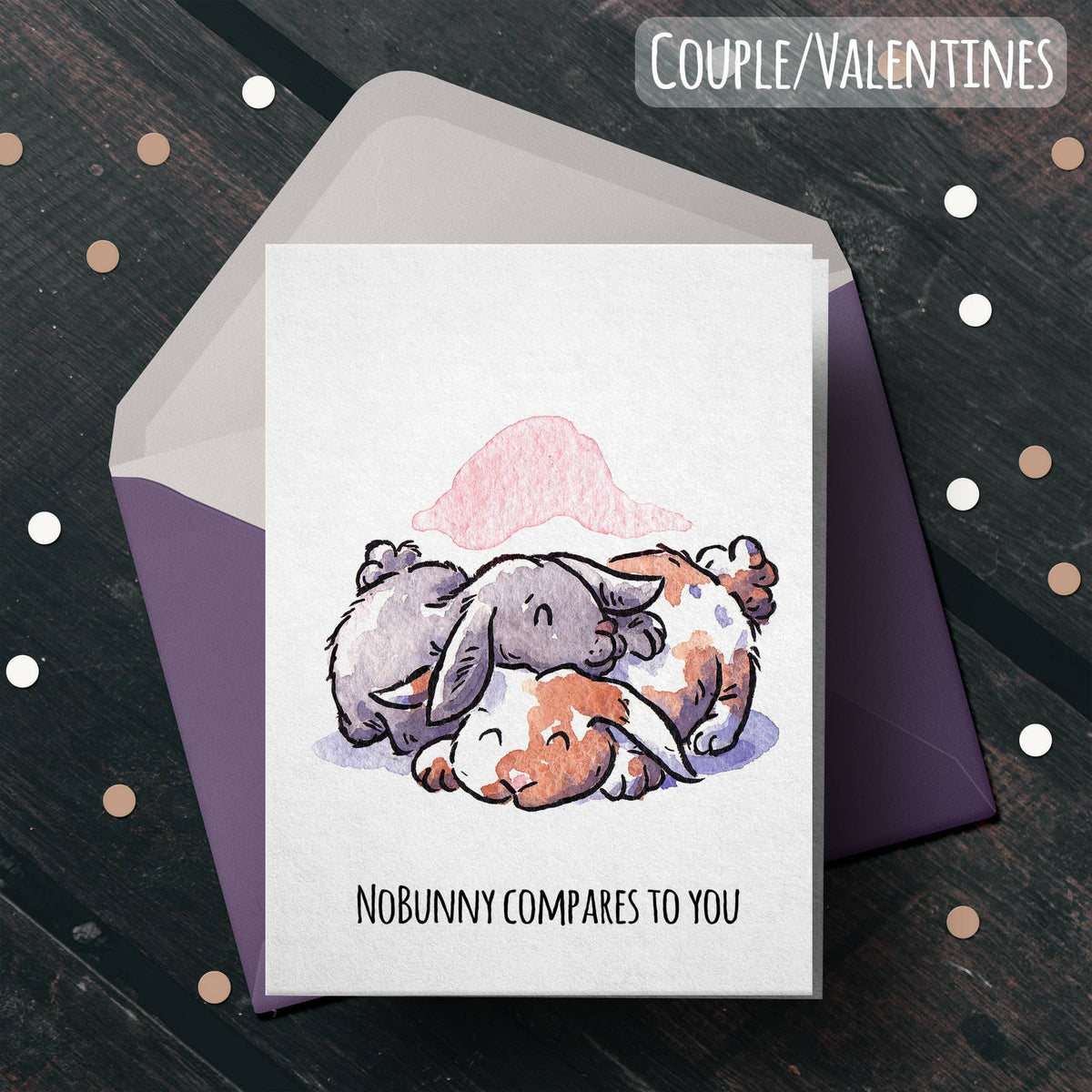 "Nobunny Compares" - Bunny Valentines, Anniversary Card