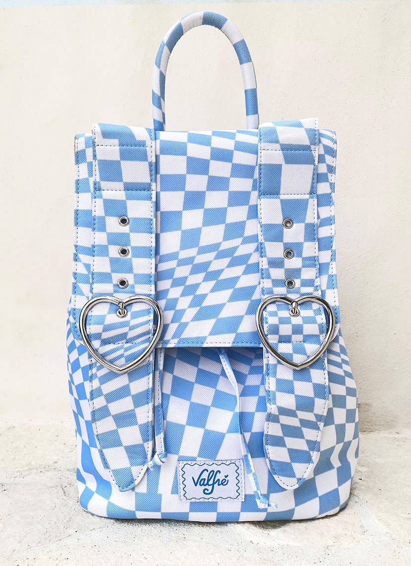 Blue hotsell checkered backpack