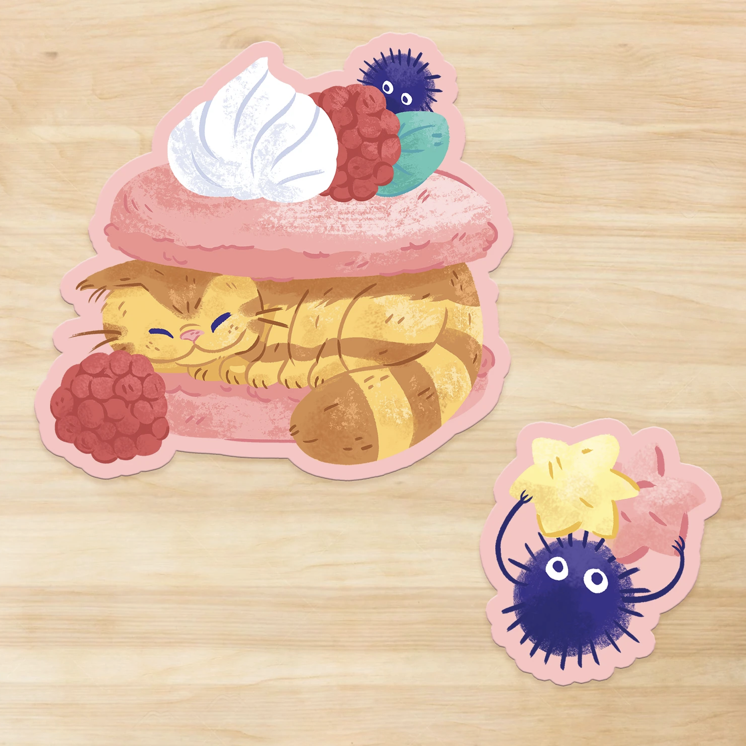 Catbus and Soot Sprite Vinyl Sticker Set