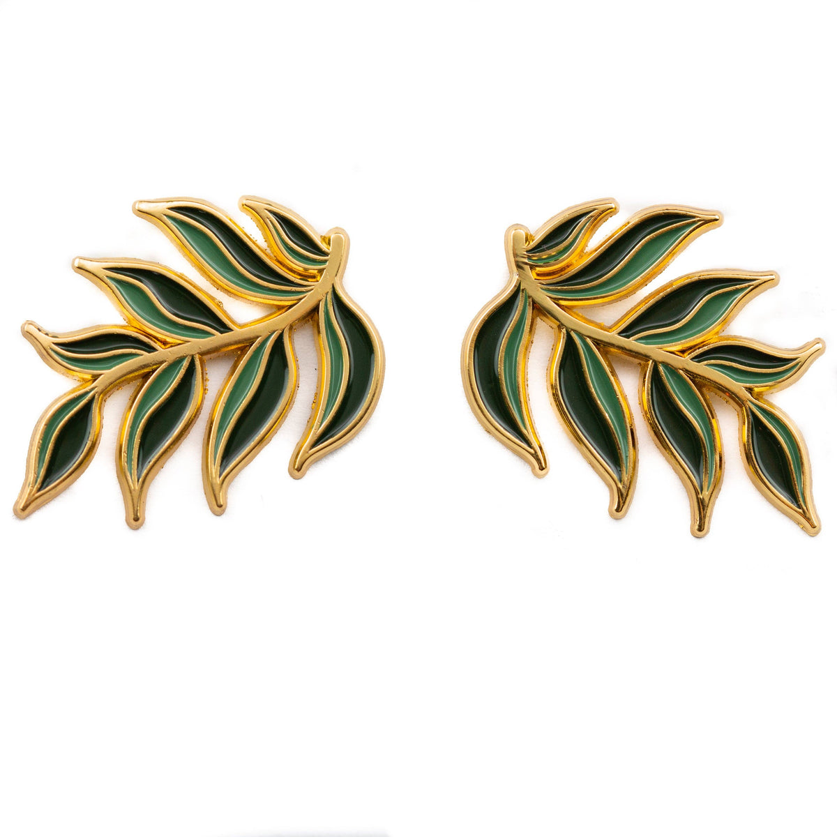 Gold Leaves Collar Pin Set
