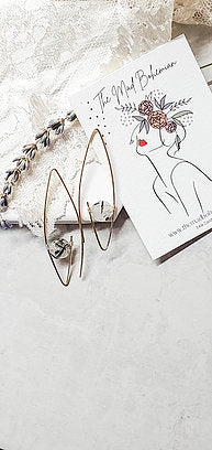 Tourmalinated Quartz Dahlia Threader Earrings