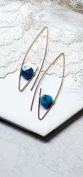 Apatite Dahlia Threader Earrings