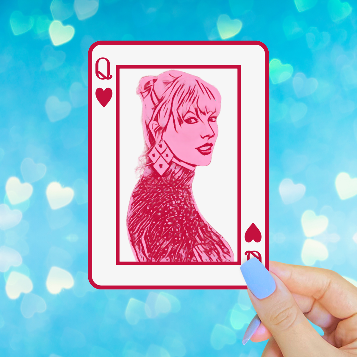 Taylor Swift Sticker, Queen of Hearts, Swiftie Gifts