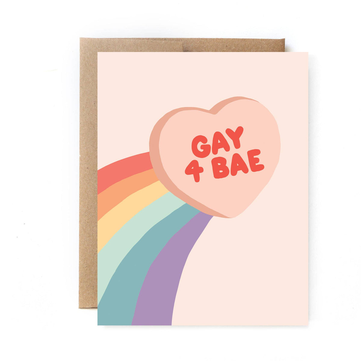 Gay Valentine Card - Gay 4 Bae