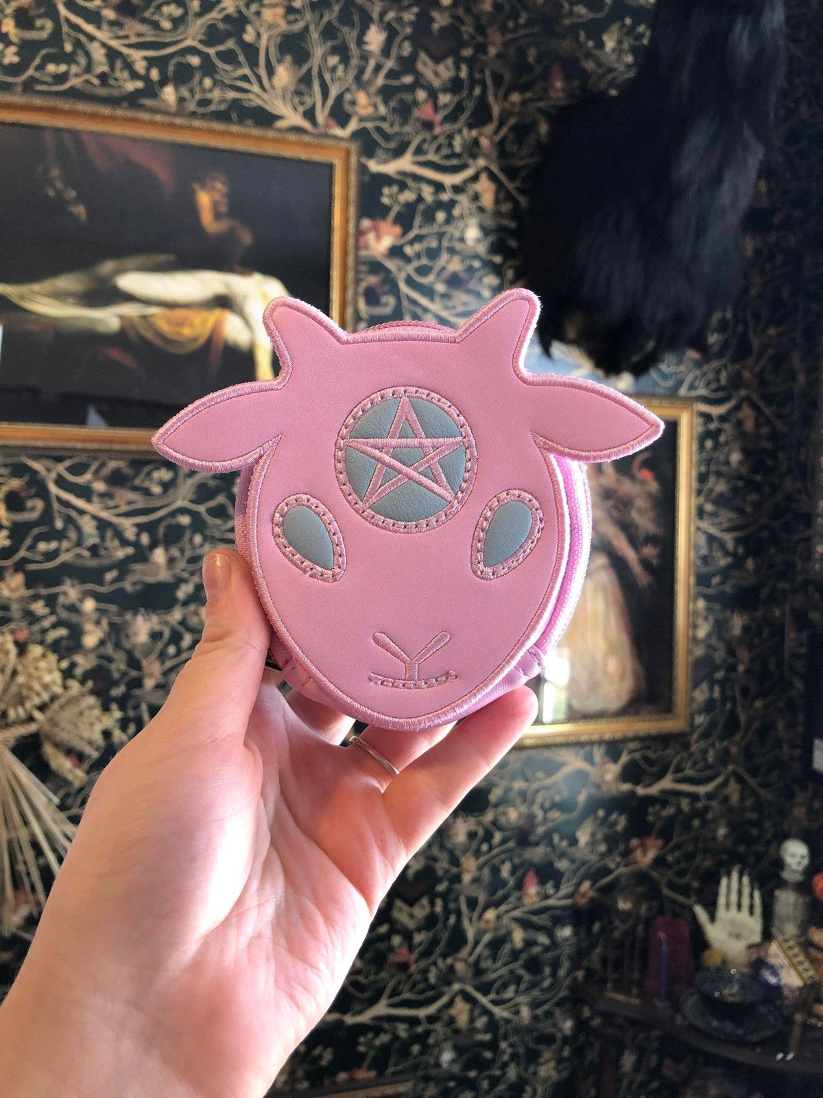 Baby Goat Coin Purse: Cotton Candy Pink