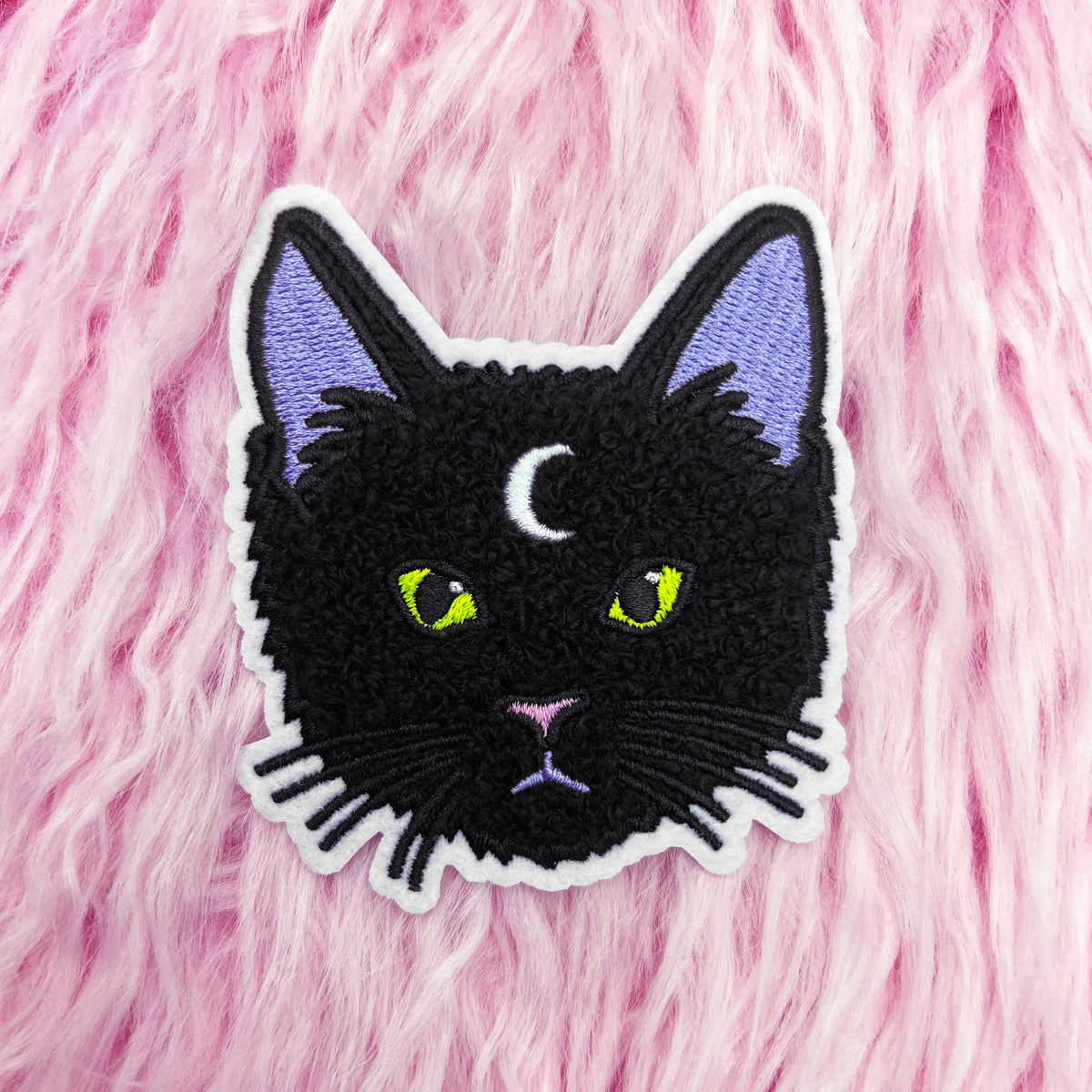 Moon Cat Patch (fuzzy chenille)