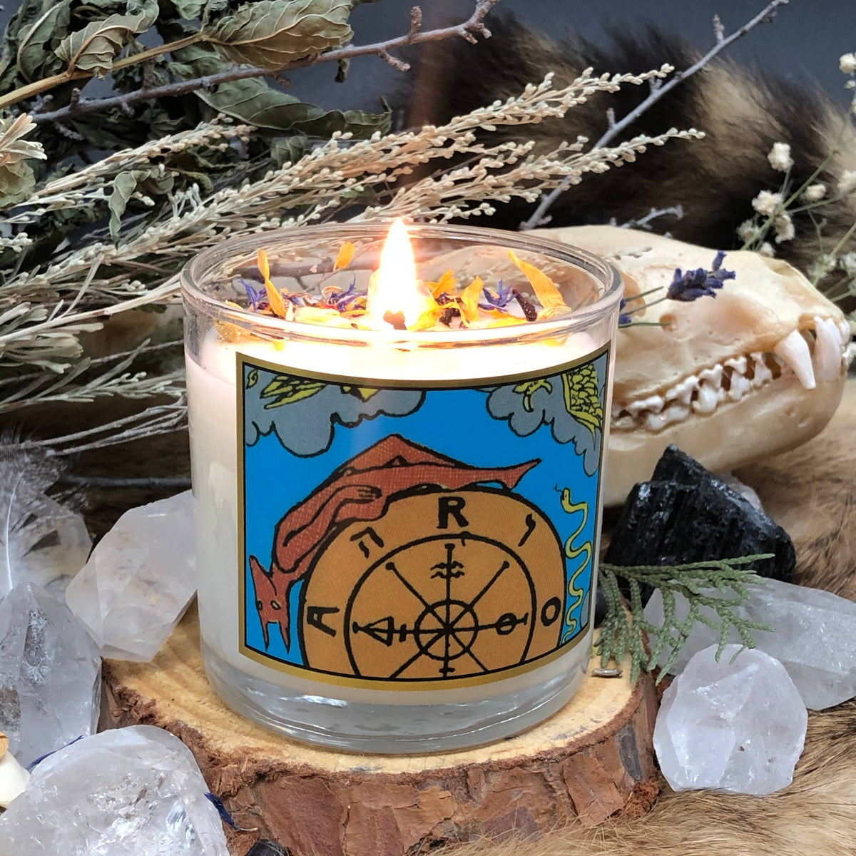 6oz Wheel of Fortune Tarot Candle