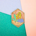 Diamond Terrarium Stained Glass Enamel Pin