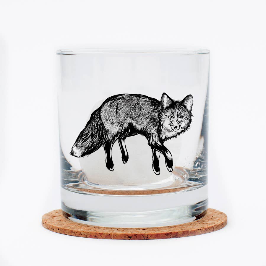 Fox Rocks Glass