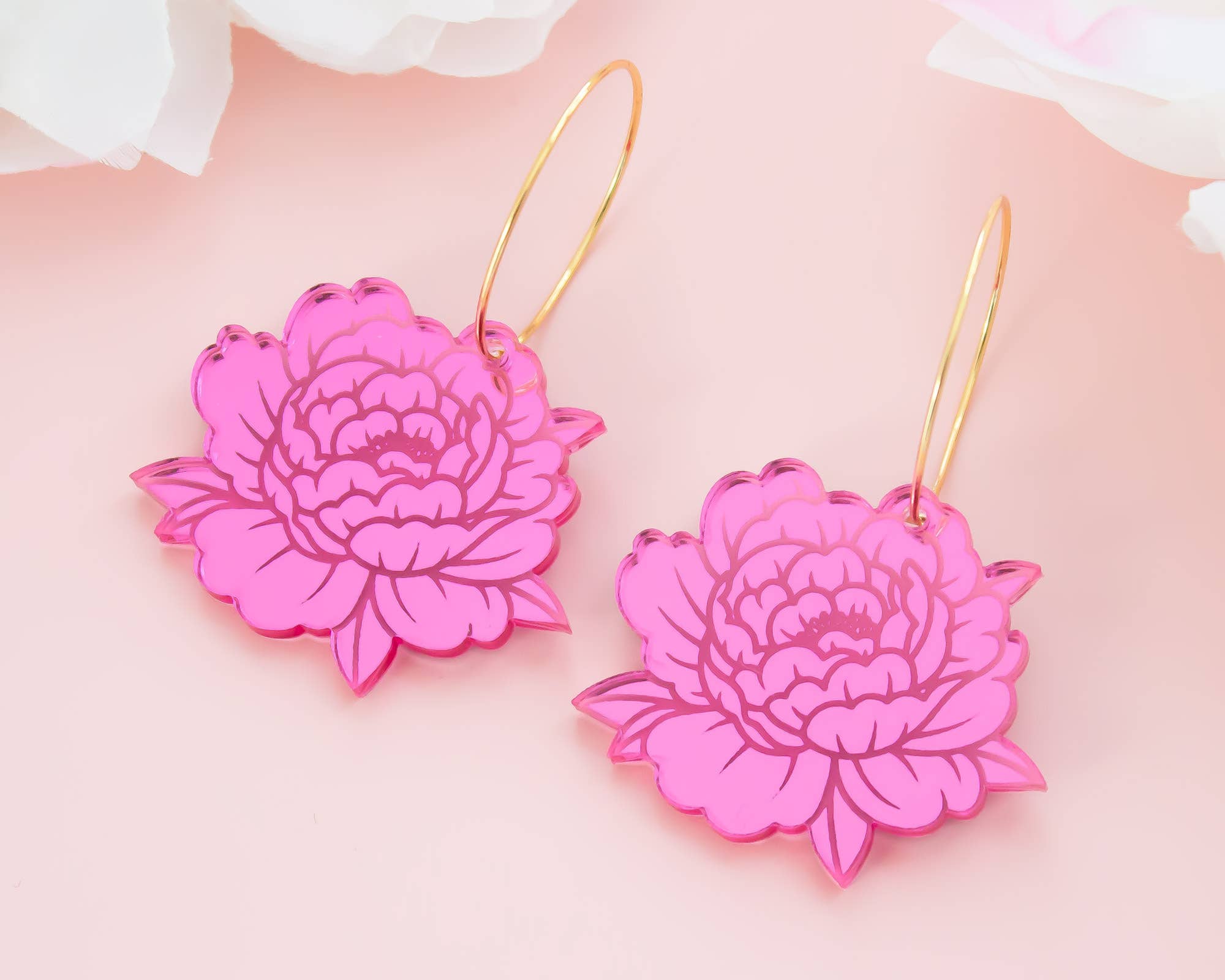 Peony earrings outlet