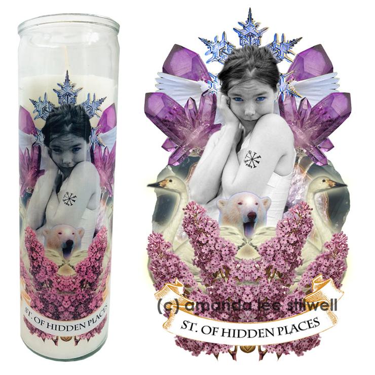 "St. Of Hidden Places" Altar Candles