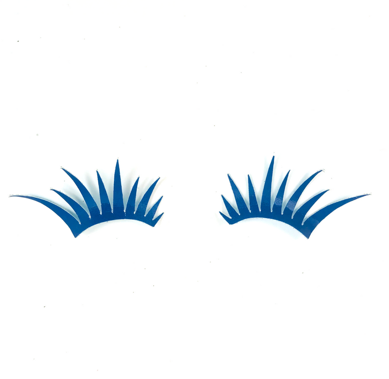 Blue Glitter Lashes