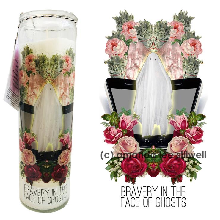 "Bravery In The Face Of Ghosts" Altar Candle