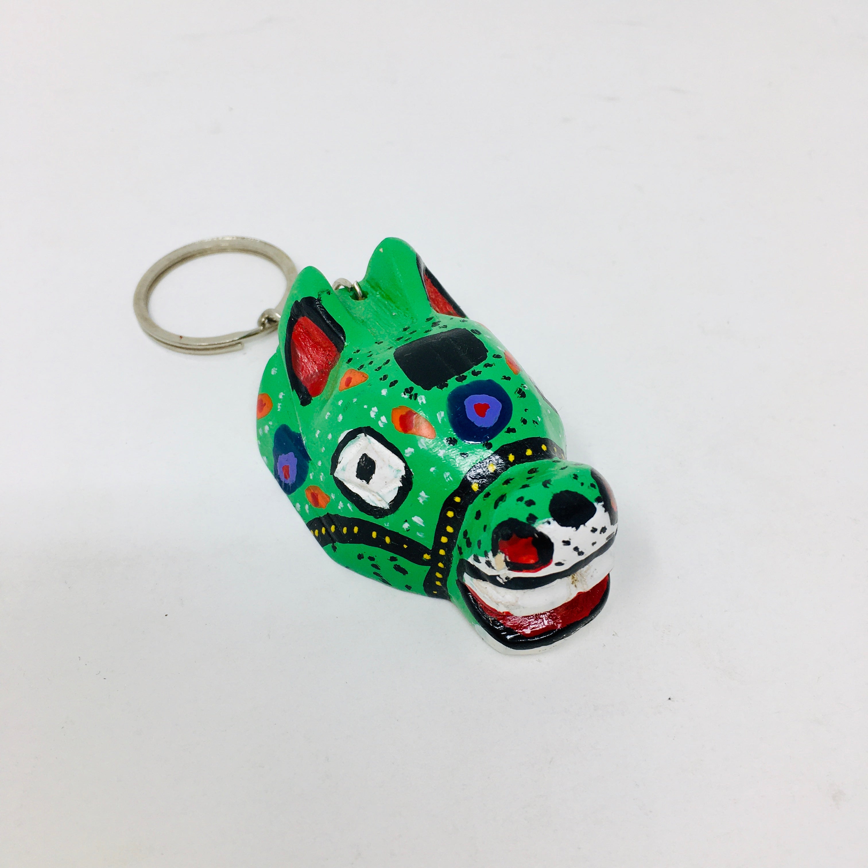 Wood Carved and Painted Mask Key Chains (ALL)