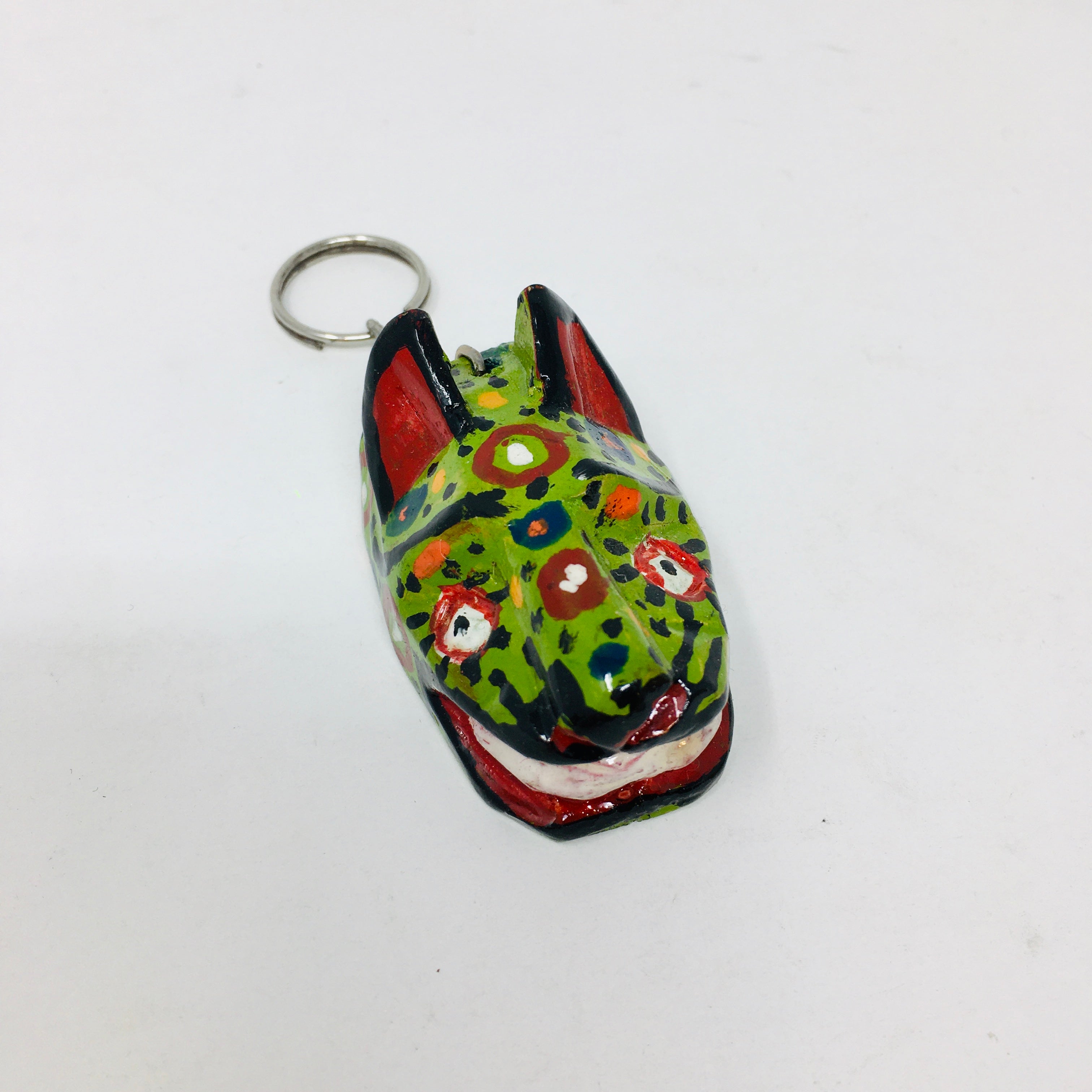 Wood Carved and Painted Mask Key Chains (ALL)