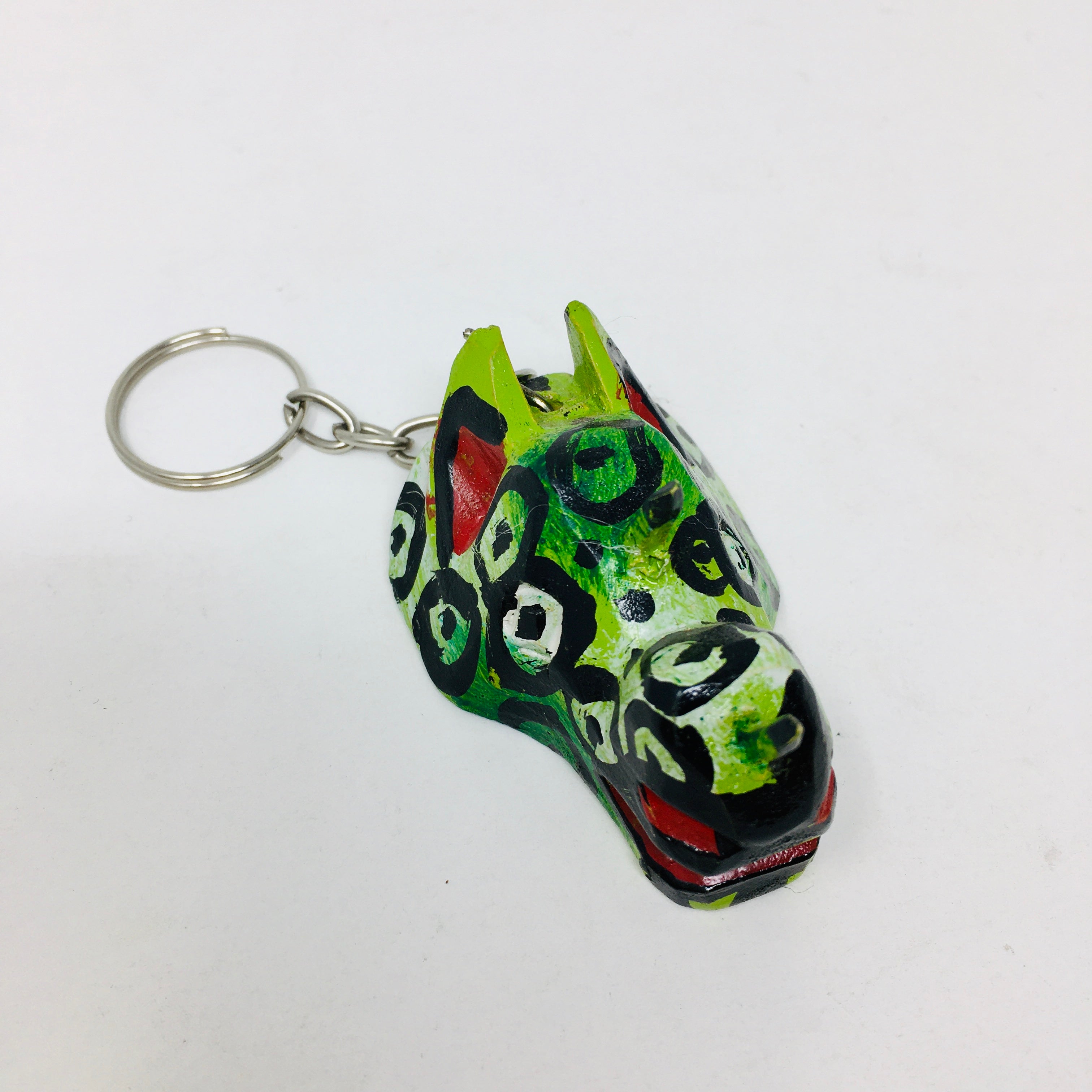 Wood Carved and Painted Mask Key Chains (ALL)