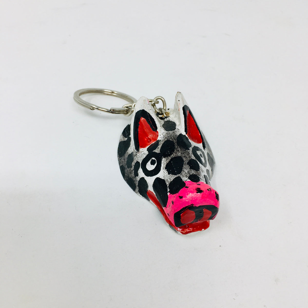 Wood Carved and Painted Mask Key Chains (ALL)
