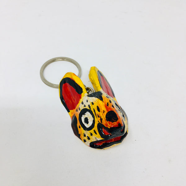 Wood Carved and Painted Mask Key Chains (ALL)