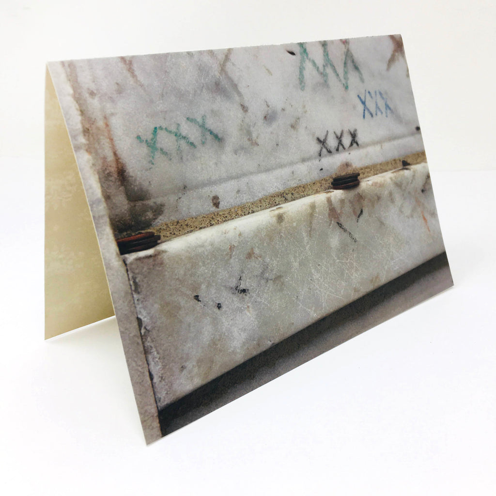 Shadow Angelina Double Photo Greeting Card - Writings on the Grave