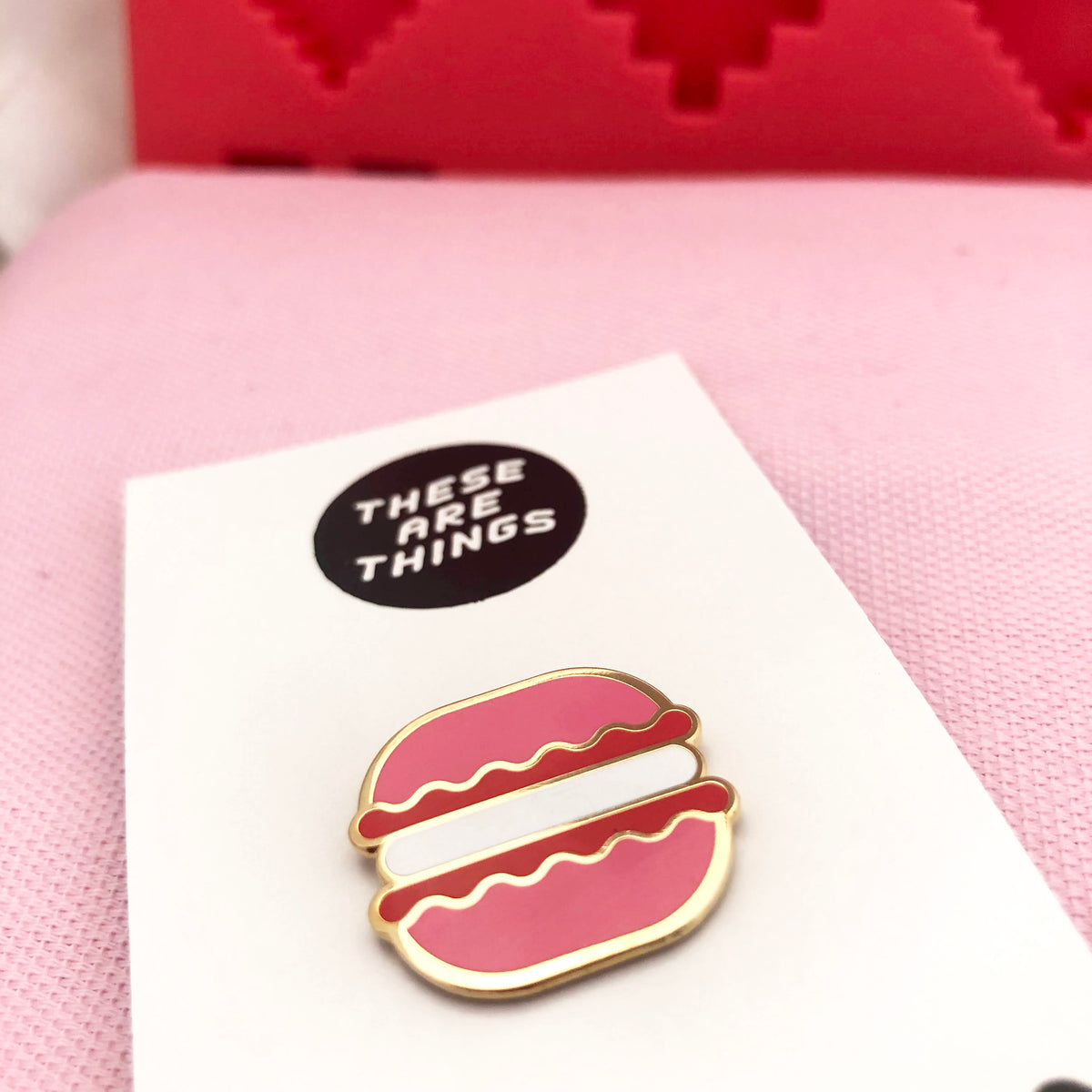 These Are Strawberry Macaroon Pin