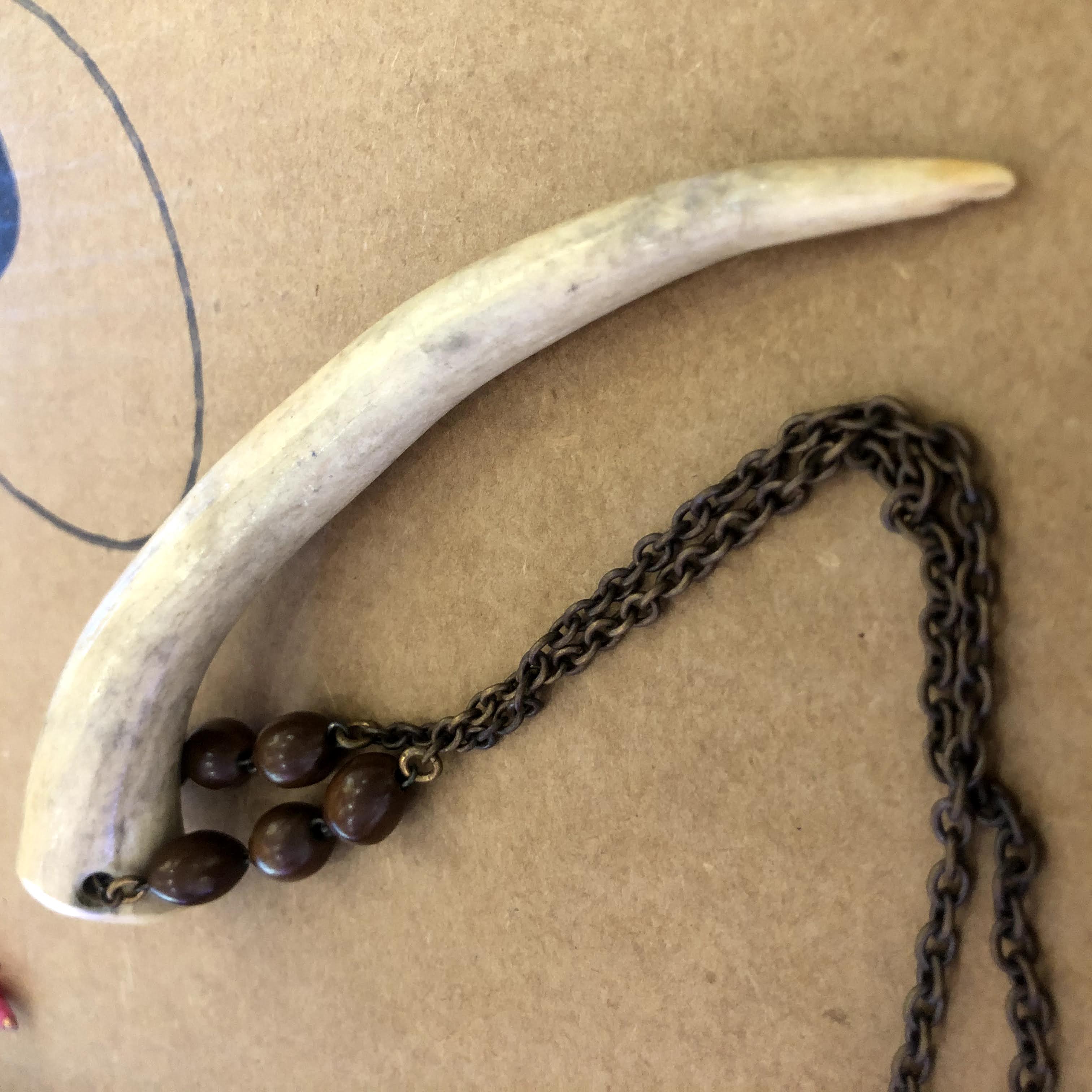 Lux Necklace - Giant Antler - Deadstock Charm