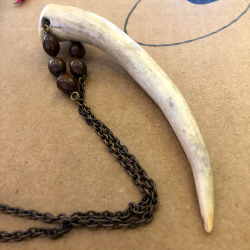 Lux Necklace - Giant Antler - Deadstock Charm