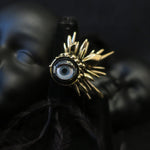 Brass Crystal Ring