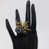 Brass Crystal Ring