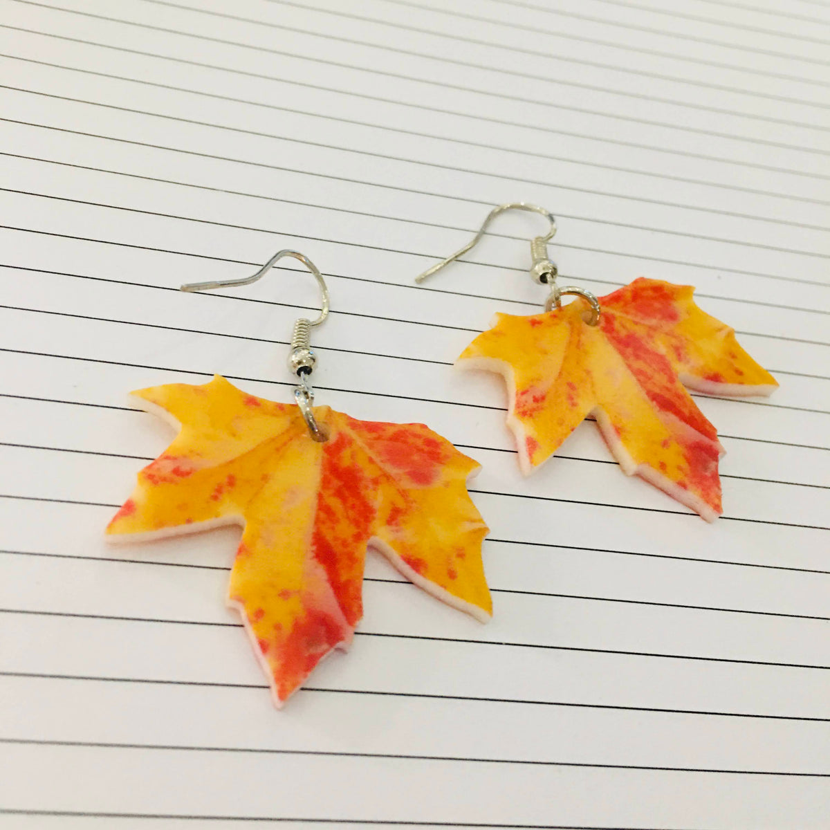 Fall Leaf Acrylic Earrings