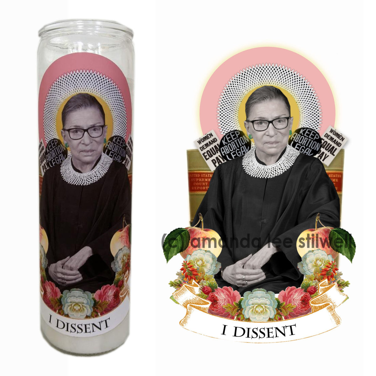 "I Dissent" RBG Altar Candle