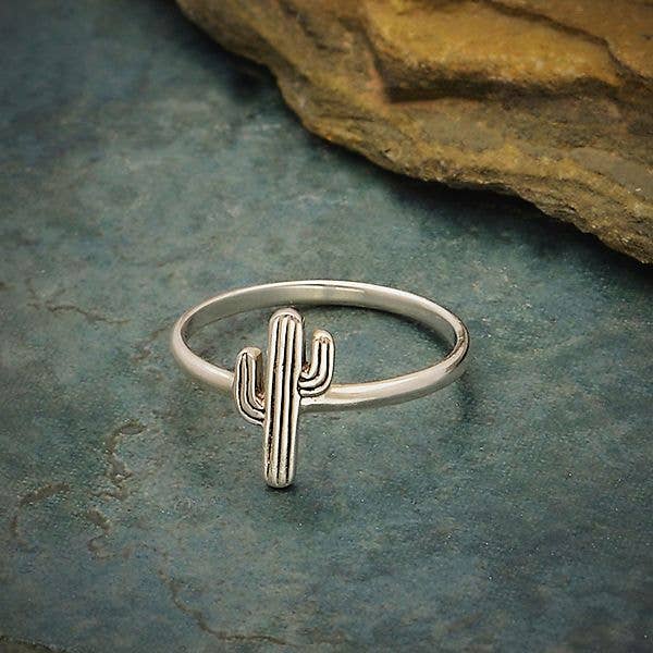 Sterling Silver Cactus Ring SZ 7
