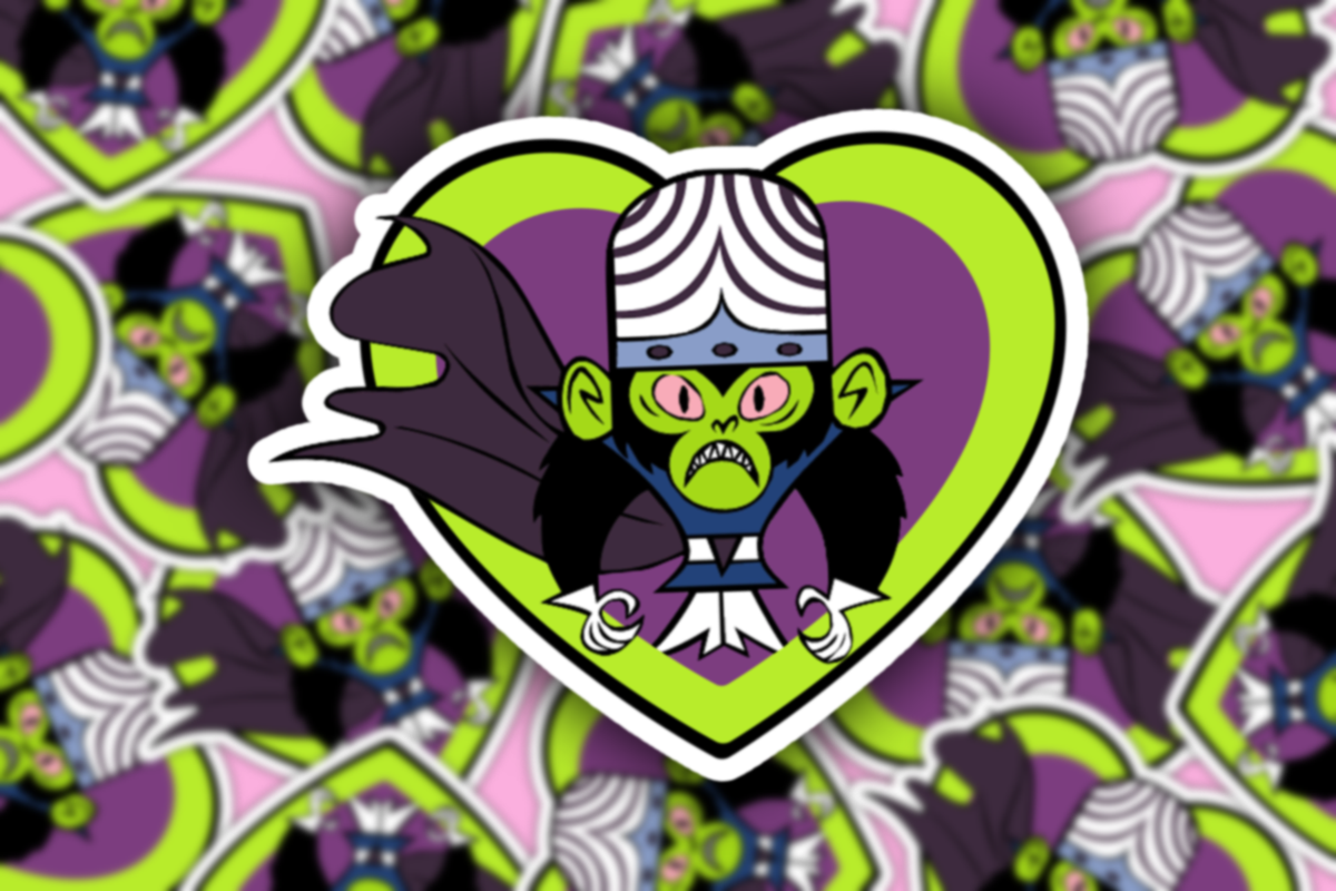 Powerpuff Girls Sticker - Mojojojo Heart