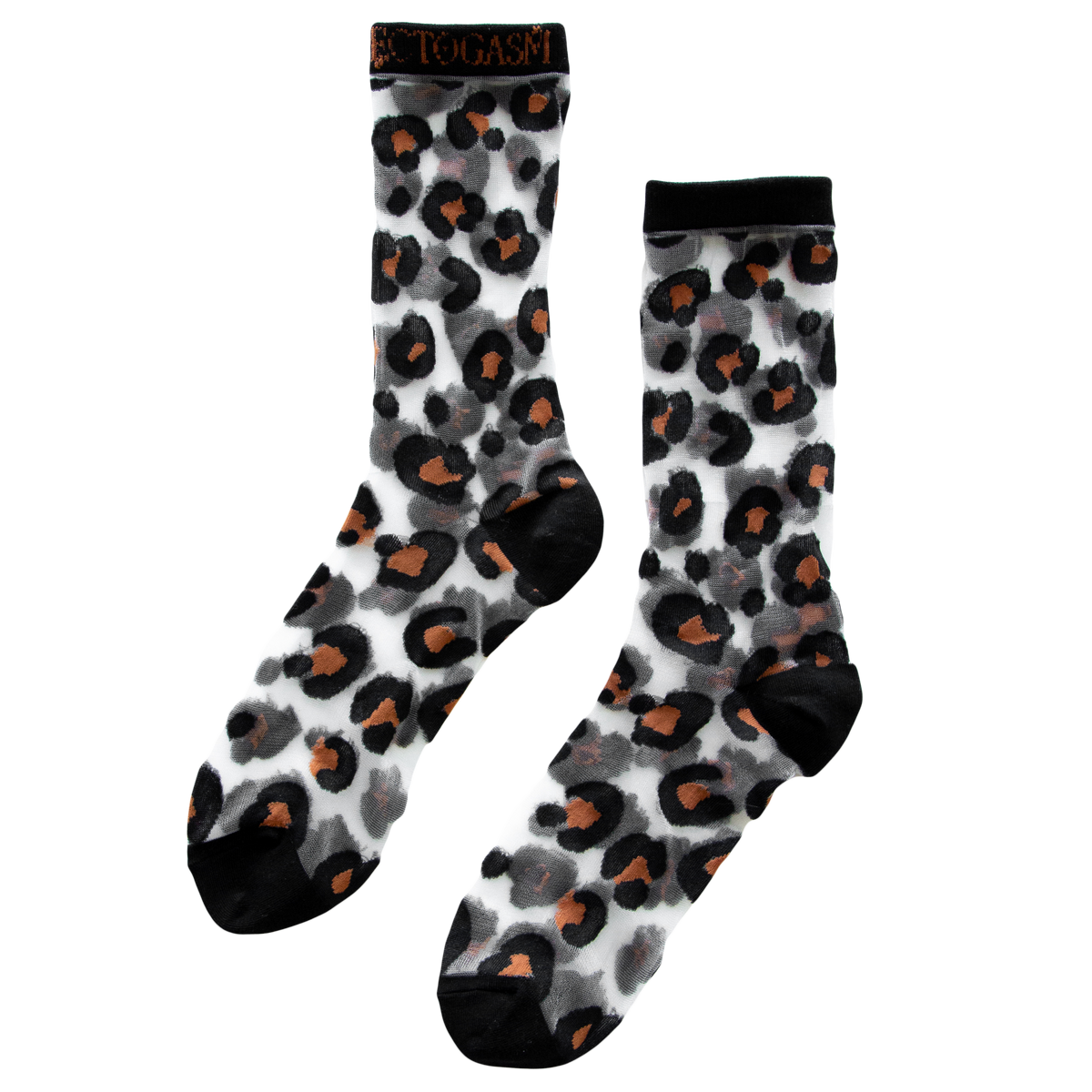 Sheer Leopard Print Socks