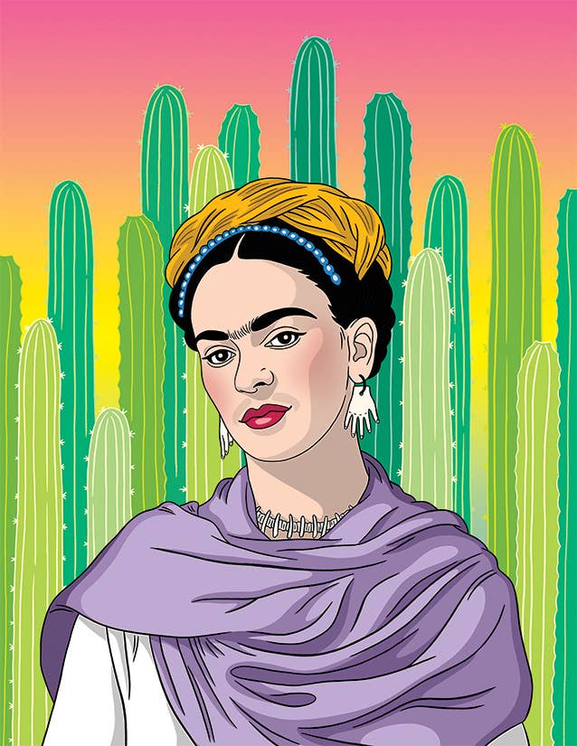 Frida Cacti Blank Card