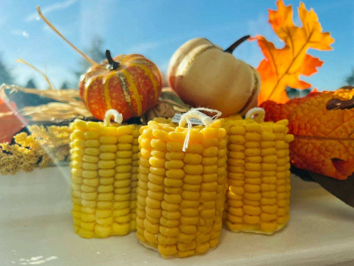 The Corn Cob Candle - Vegan Soy Wax Food Funny Joke Gift