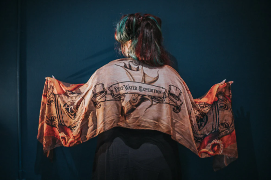 Diving Octopus scarf steampunk victorian cthulhu shawl