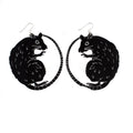 Black Rat Earrings Large