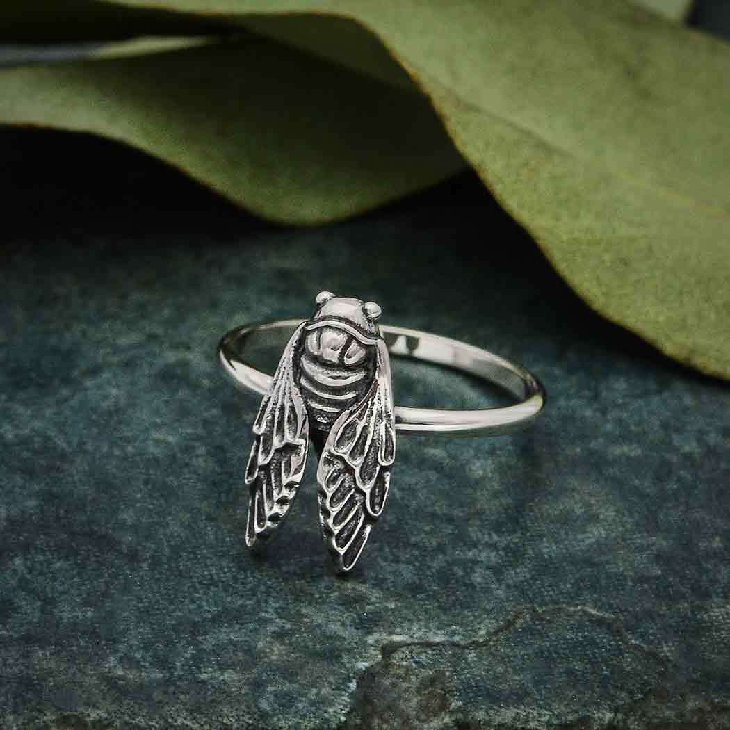 Sterling Silver Cicada Ring size 8
